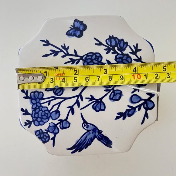 NEW Mikasa Chinoiserie Blue and White Porcelain Trinket Box- Large - Picture 15 of 15